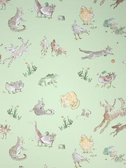 Osborne & Little Quentin's Menagerie Wallpaper, Pistachio W6063-01