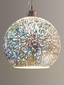 John Lewis Oberon Holographic Pendant Ceiling Light, Multi, Multi