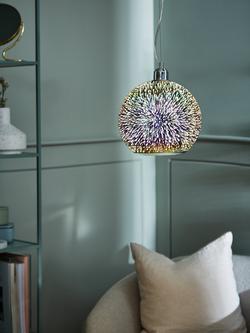 John Lewis Oberon Holographic Pendant Ceiling Light, Multi - view 2, Multi