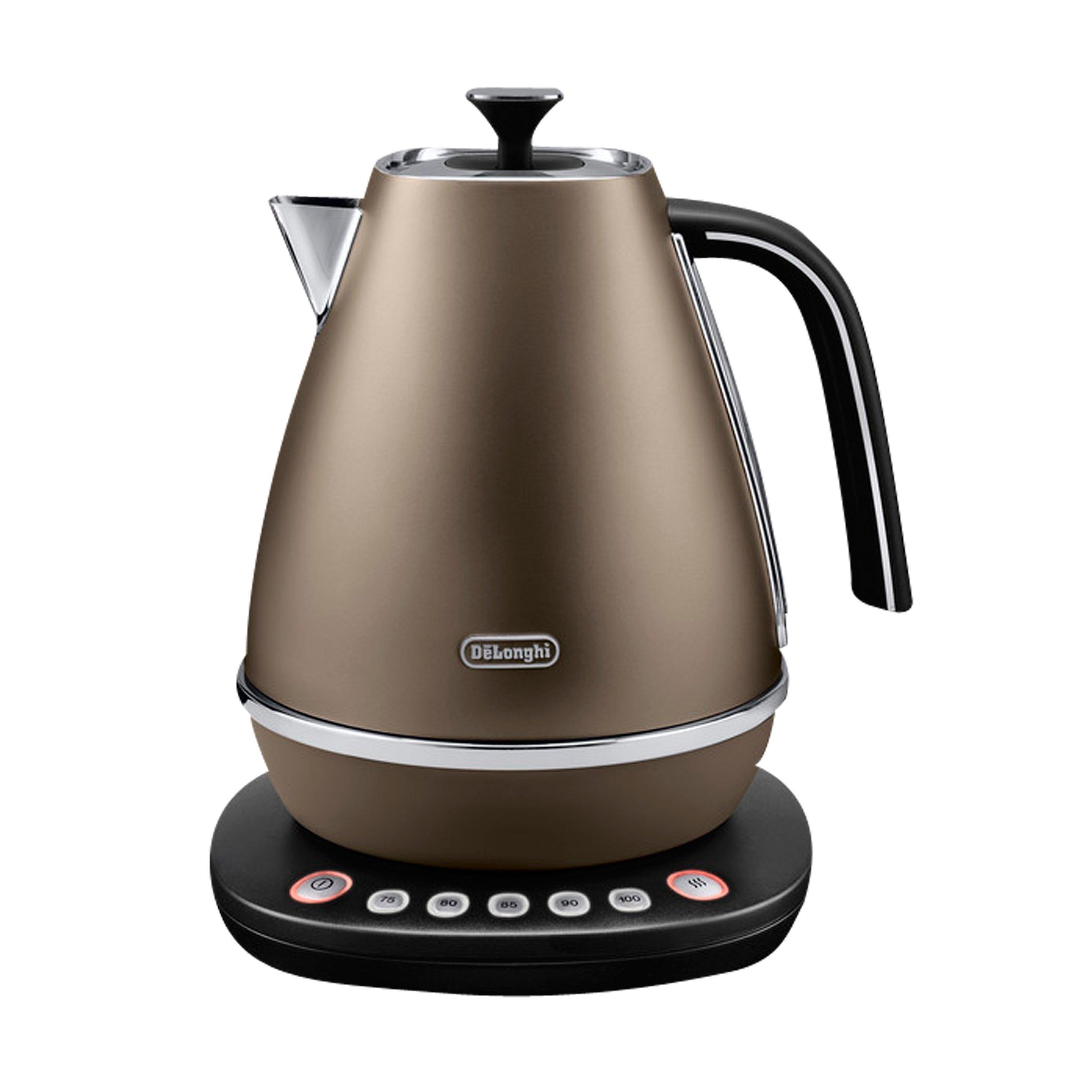 De'Longhi Distinta KBI3011.W Digital Jug Kettle, Bronze