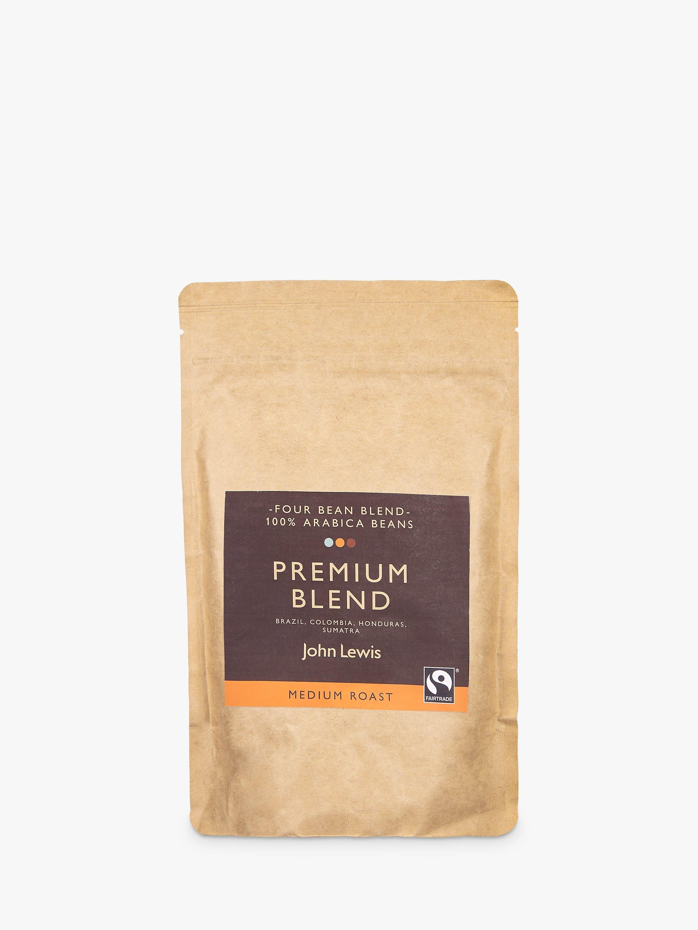 John Lewis & Partners Fair Trade Premium Blend Coffee Beans, 250g