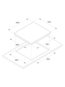 Fisher & Paykel CI604CTB1 Induction Hob, Black - view 2, Black Glass