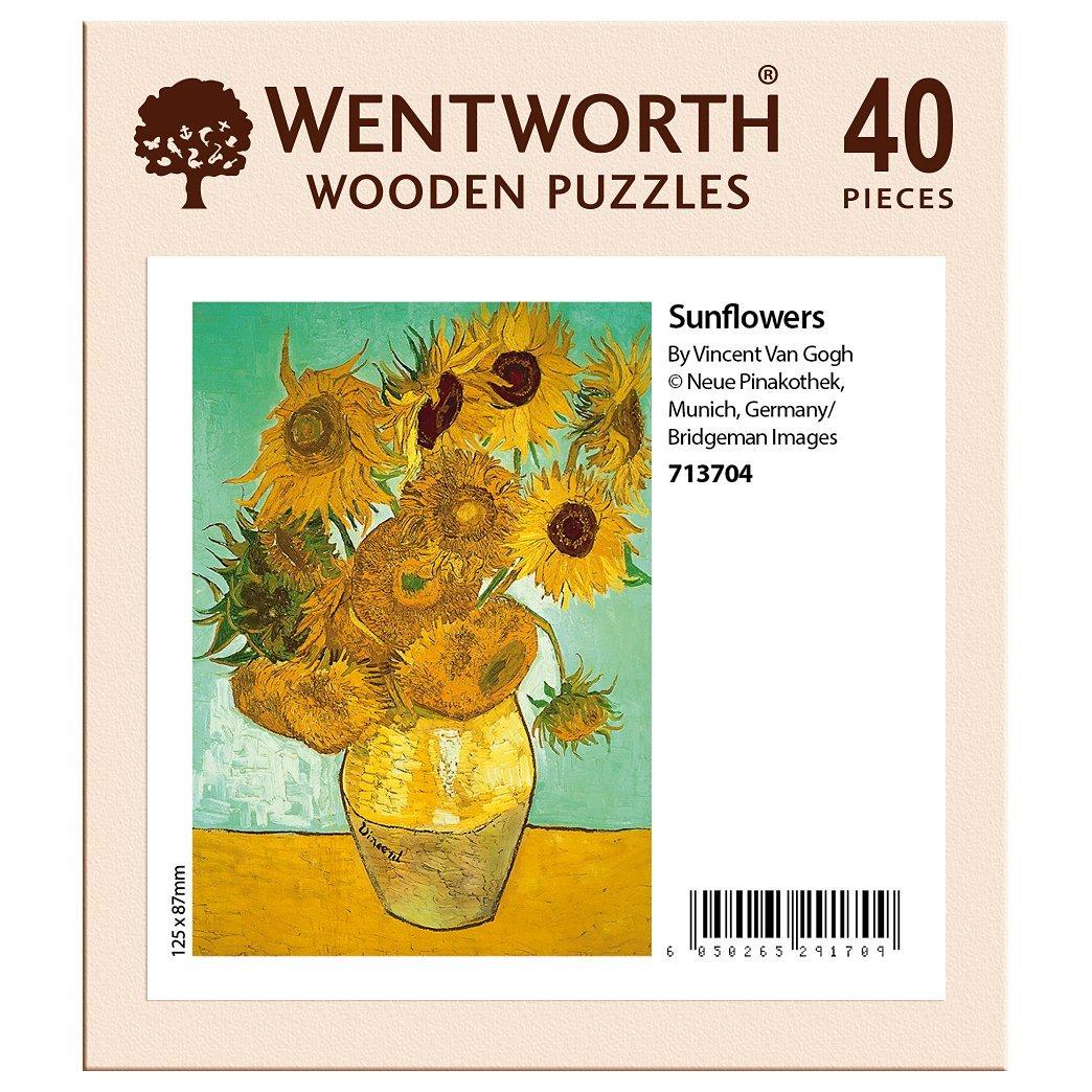Wentworth Wooden Puzzles Sunflowers Jigsaw Puzzle, 40 pieces