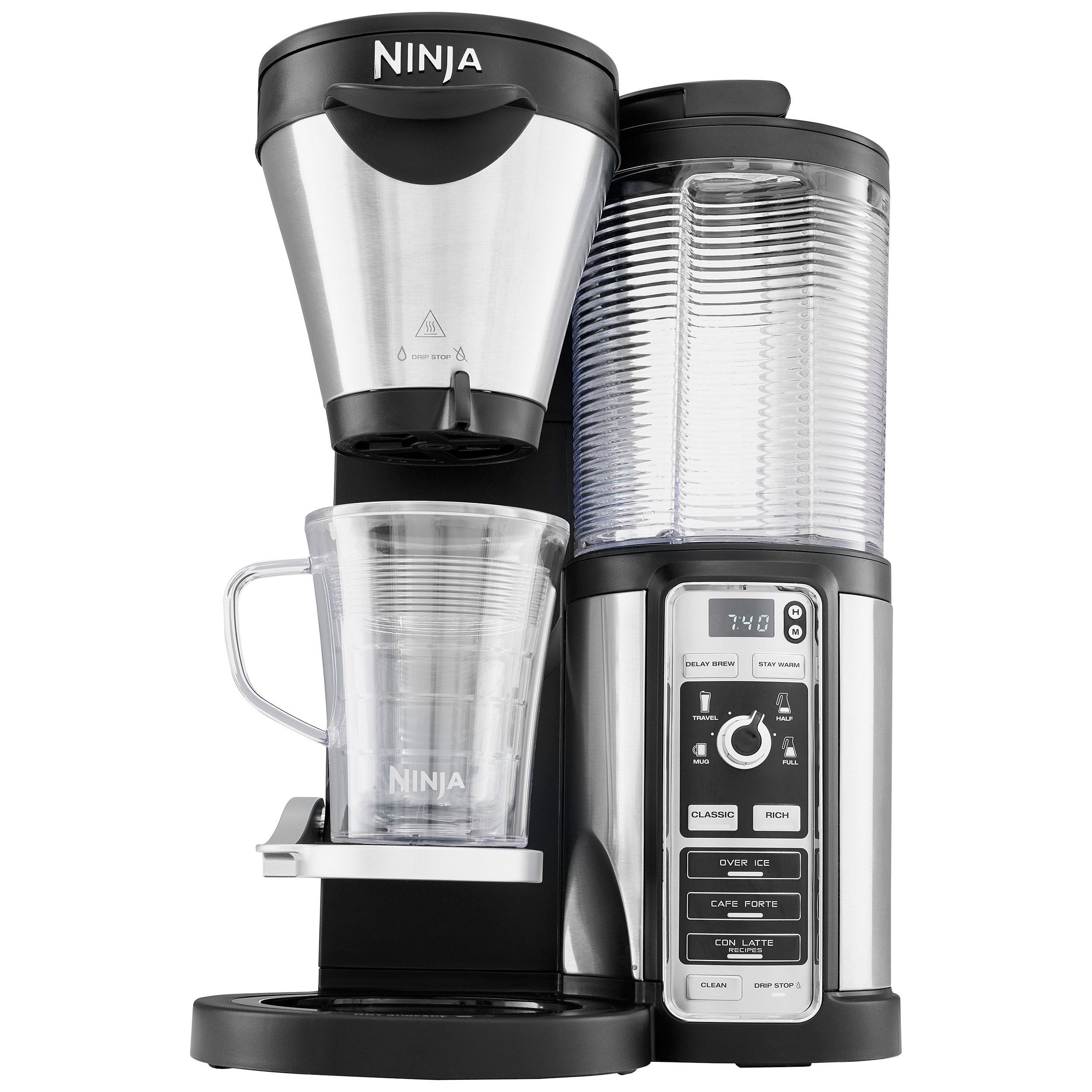 Ninja Coffee Bar CF060UK Auto iQ Brewer with Glass Carafe Brushed Stainless Steel