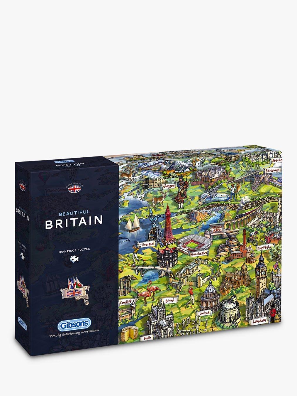 Gibsons Beautiful Britain UK Map Jigsaw Puzzle, 1000 pieces