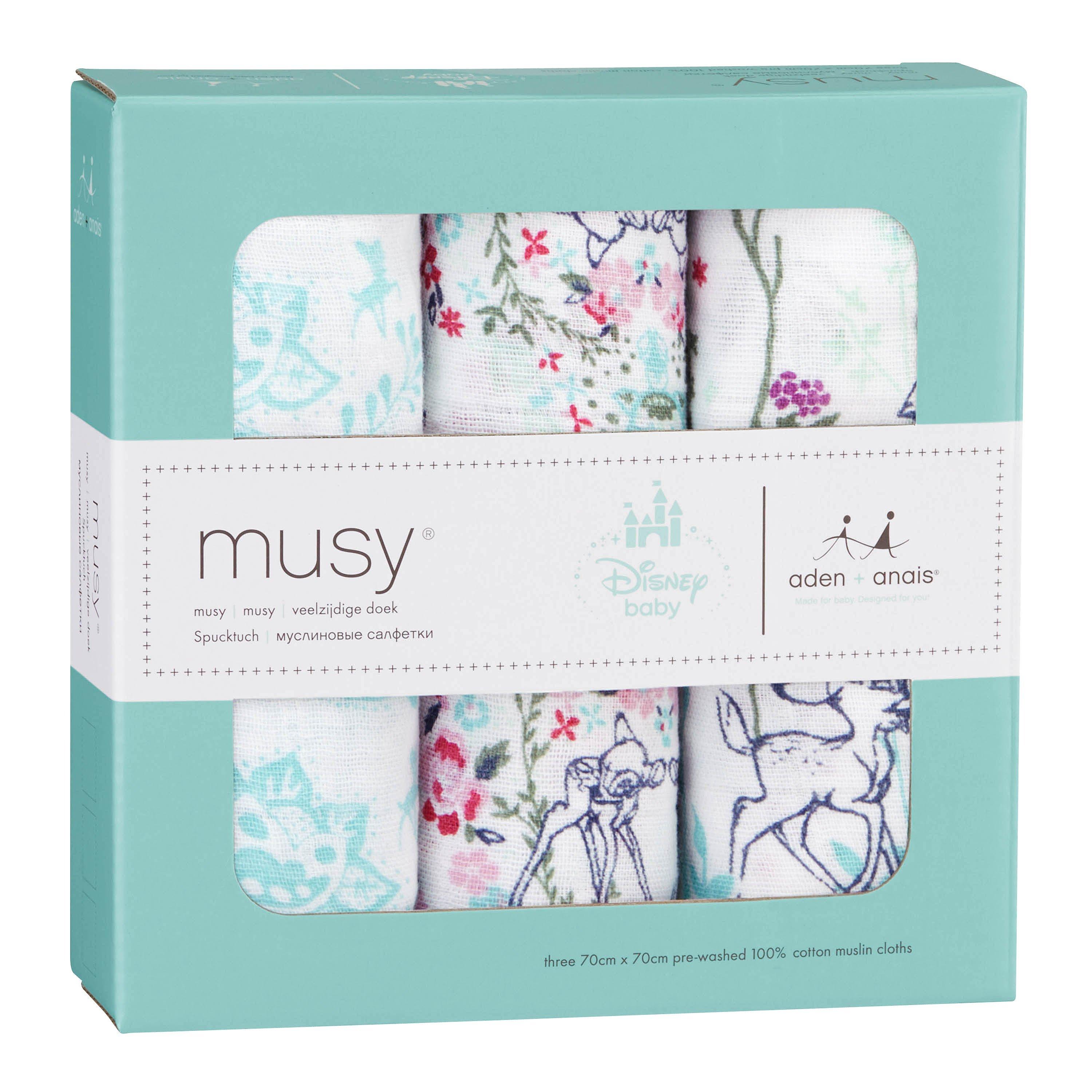 Aden + Anais Disney Bambi Muslin Musy Cloths, Pack of 3
