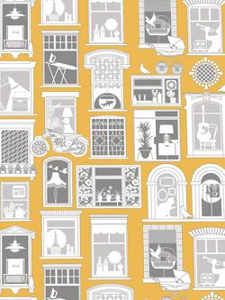 Mini Moderns One Day Wallpaper, Mustard Azdpt028mu