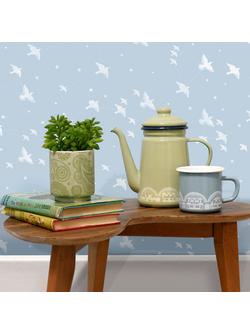 Mini Moderns Star-Ling Wallpaper - view 2, Powder Blue Azdpt029pb