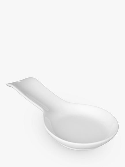 John Lewis Porcelain Spoon Rest, White, White