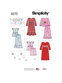 Simplicity Children's Sleepwear and Robe Sewing Pattern, 8272, 