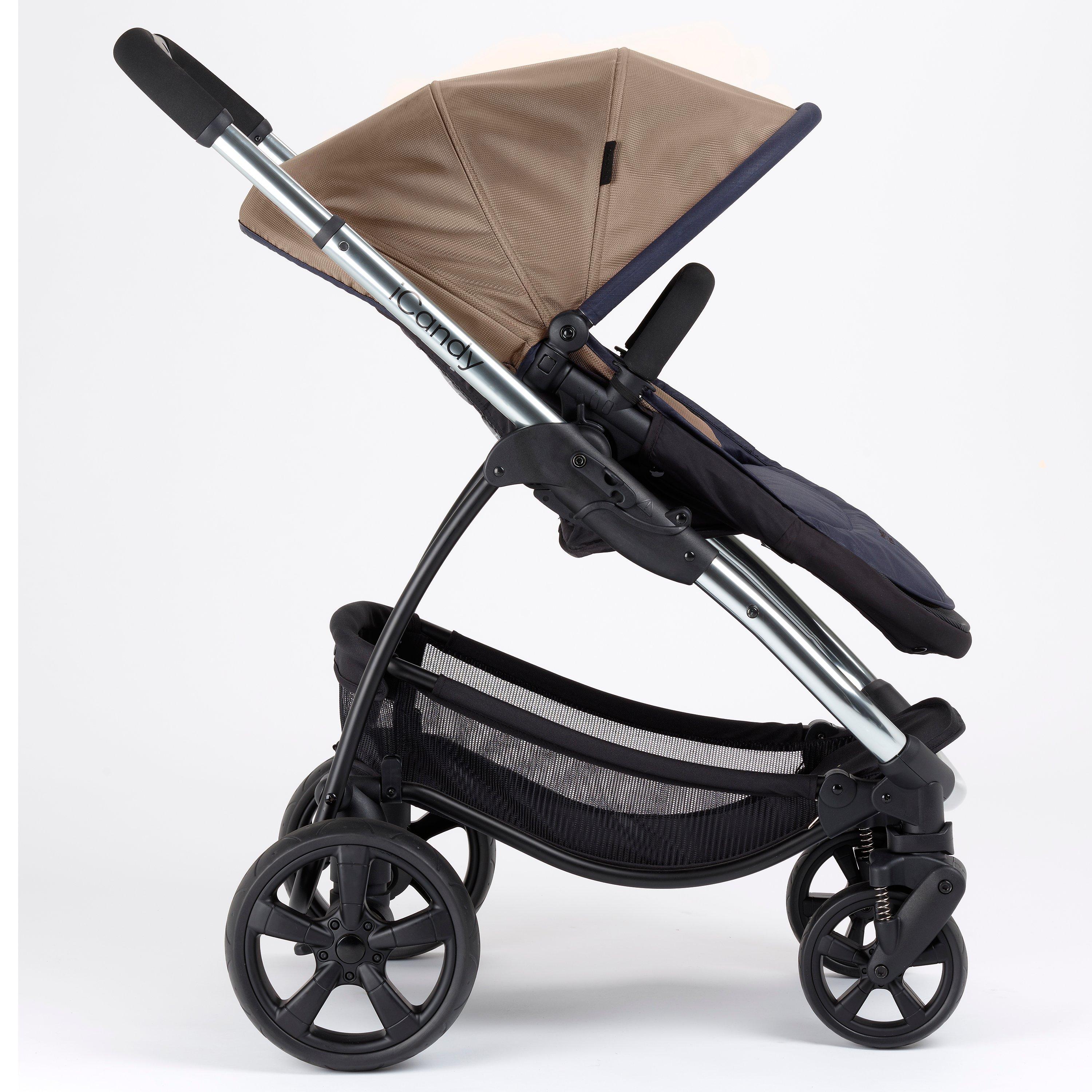 iCandy Strawberry Style Pushchair with Chrome Chassis Carrycot Tudor