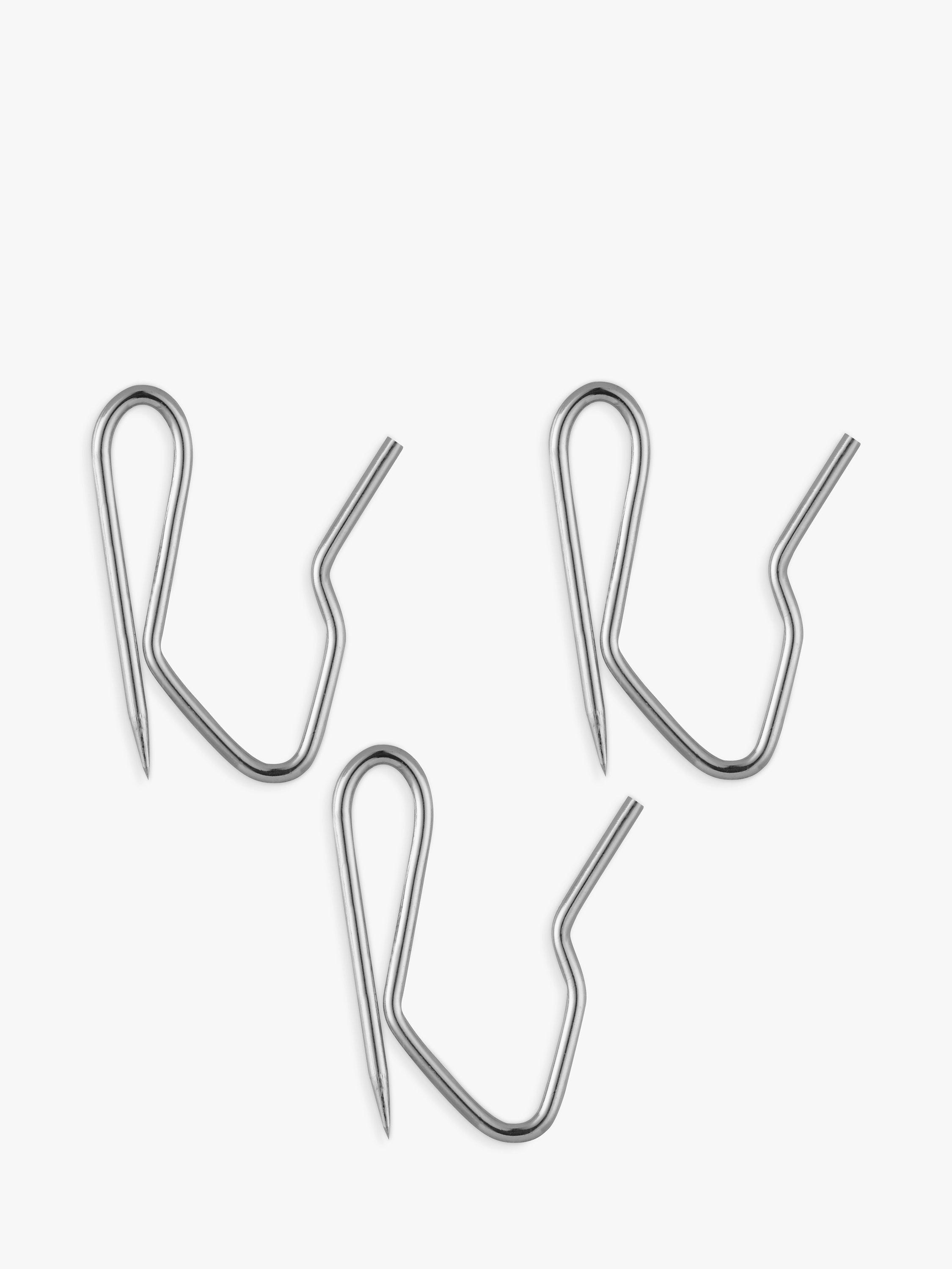 John Lewis Nickel Plated Pin Hooks, Pack of 25