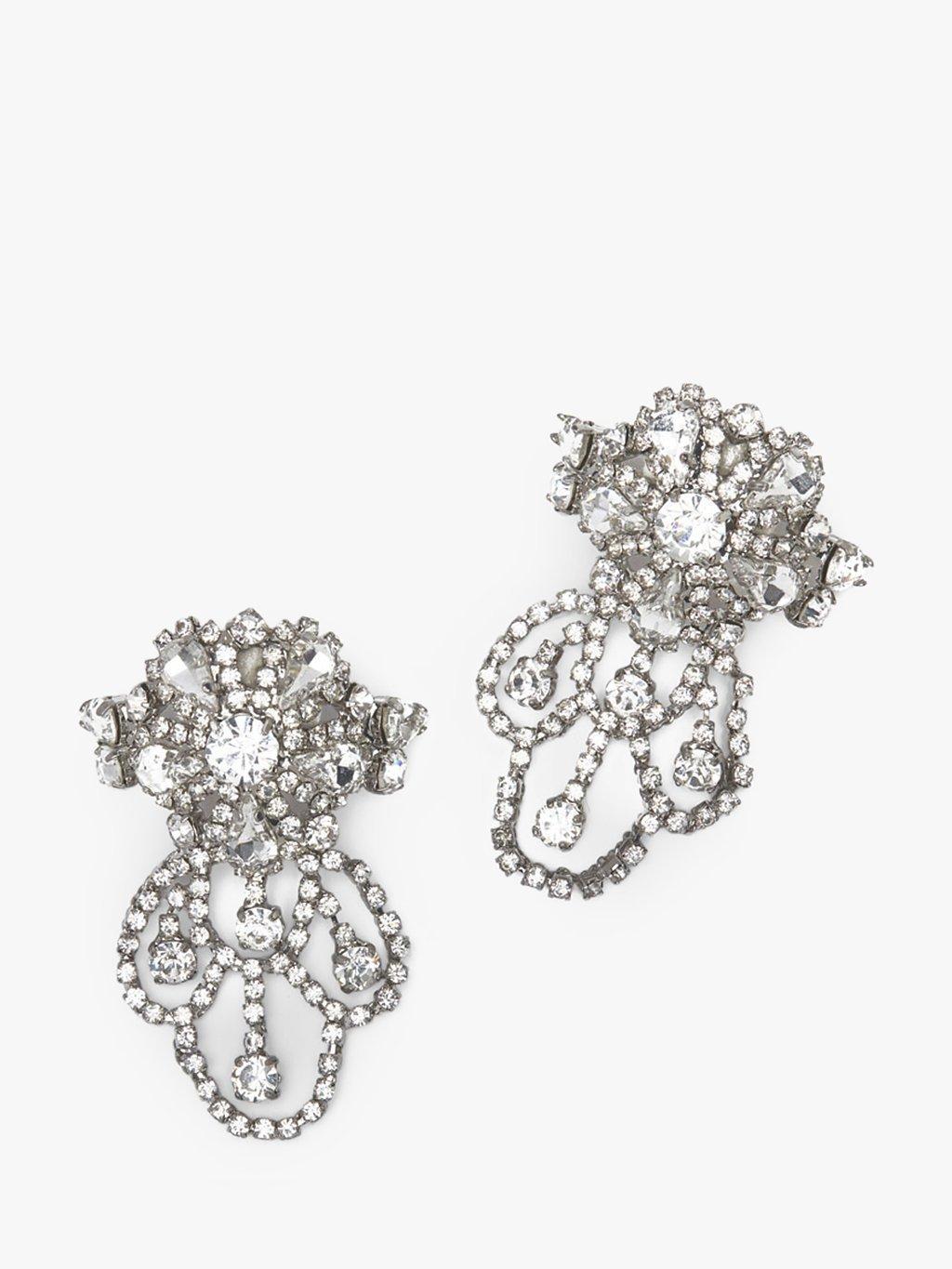 Product image 3 of 4, which shows Rainbow Club Electra Diamante Shoe Clips, Silver
