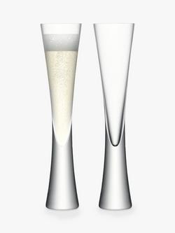 LSA International Moya Champagne Flute, Set of 2, Clear