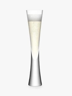 LSA International Moya Set of 6 Flutes and Champagne Bucket - view 2, Clear