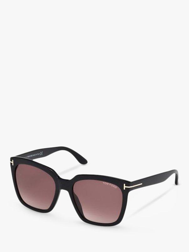 Product image 1 of 1, which shows TOM FORD FT0502 Square Sunglasses, Black/Pink Gradient