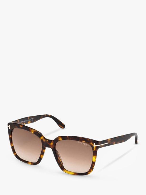 TOM FORD FT0502 Square Sunglasses Havana Brown Gradient