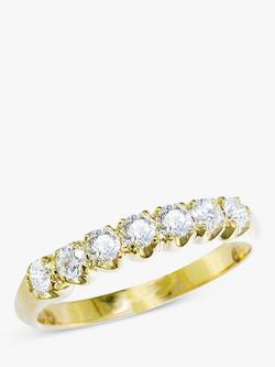 E.W Adams 18ct Yellow Gold Diamond Half Eternity Ring, N, Gold