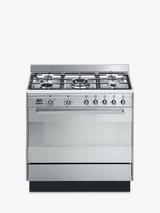 Smeg SUK91MFX9 Concert Range Cooker With Gas Hob, Stainless Steel