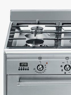 Smeg SUK91MFX9 Concert Range Cooker With Gas Hob, Stainless Steel - view 2, Stainless Steel