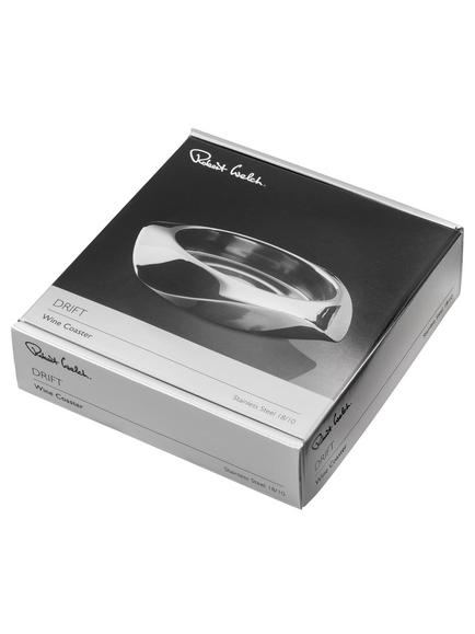 Robert Welch Drift Wine Bottle Coaster - view 2, Stainless Steel