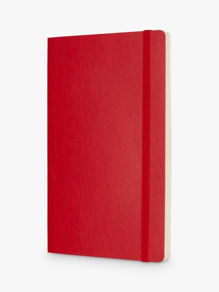 Moleskine Large Soft Cover Plain Notebook - view 2, Red