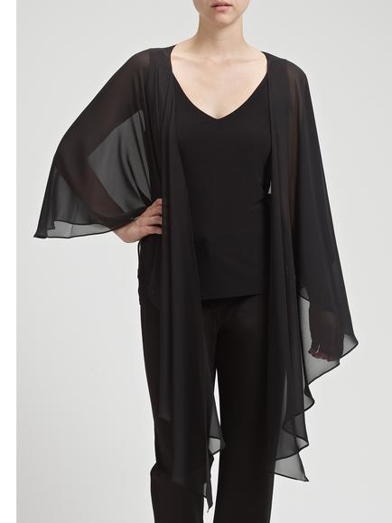 Gina Bacconi Chiffon Shawl - view 2, Black