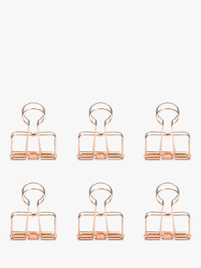 Kikkerland Wire Copper Clips, Set of 6