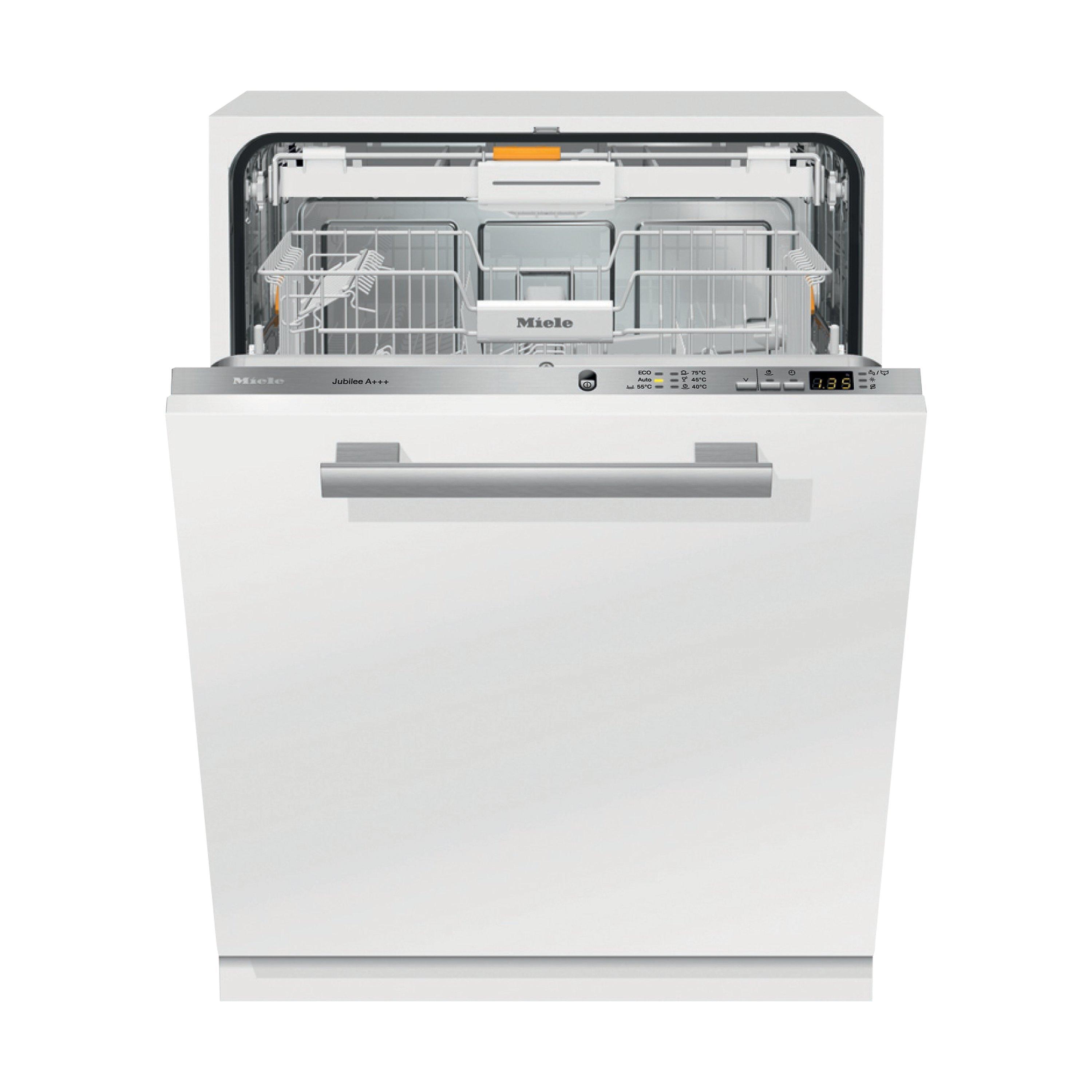 Miele G6060SCVI Fully Integrated Dishwasher, White / Stainless Steel