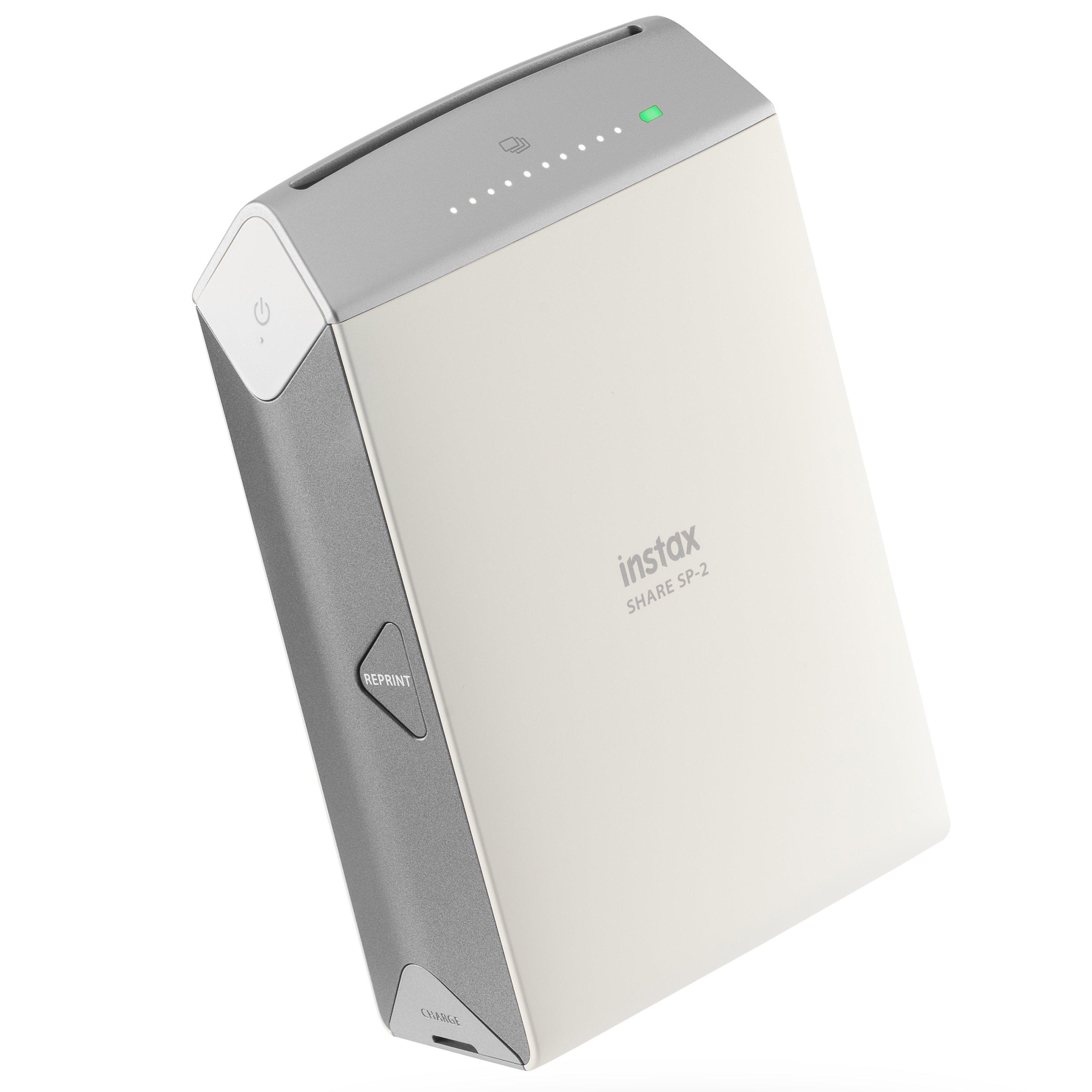Fujifilm Instax Share SP-2 Mobile Photo Printer with 10 Shots, Silver