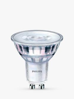 Philips 4W GU10 LED Dimmable Light Bulb, Cool White, Clear