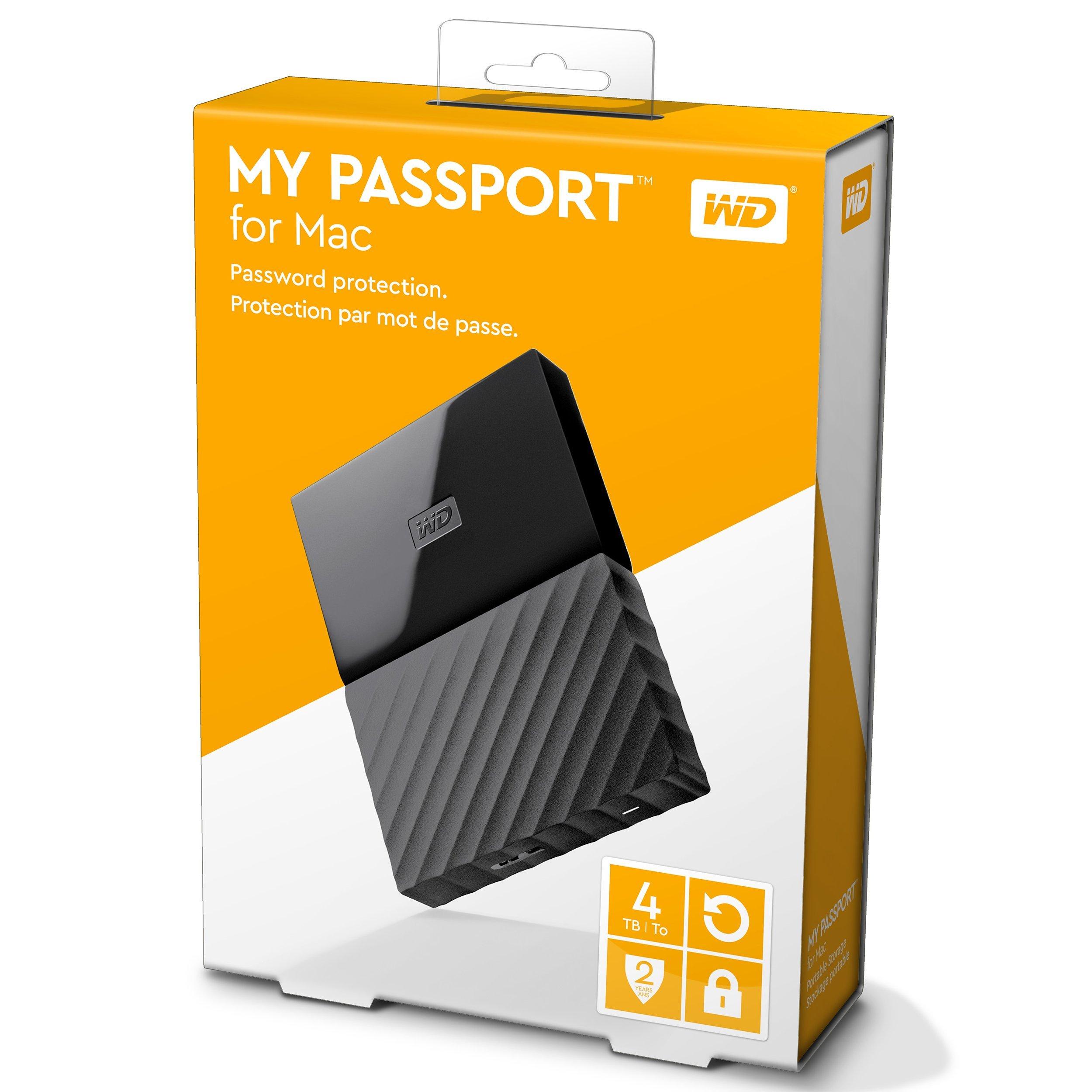 WD My Passport 4TB for Mac 【新品未開封】 WD My Passport Portable Hard Drive for Mac, 4TB, Black
