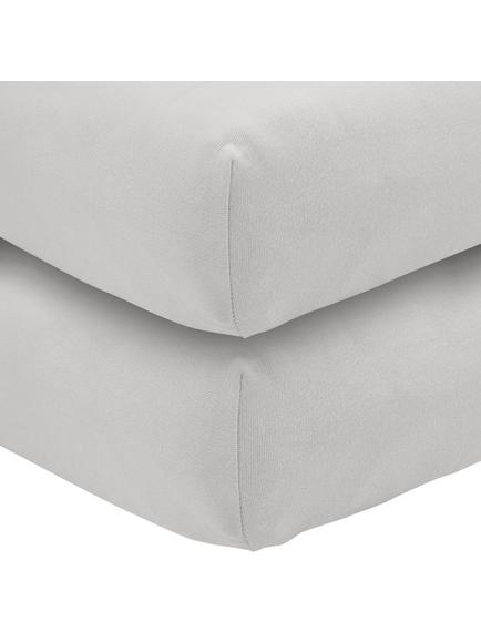 John Lewis Baby GOTS Organic Cotton Fitted Cotbed Sheet, Pack of 2, Grey