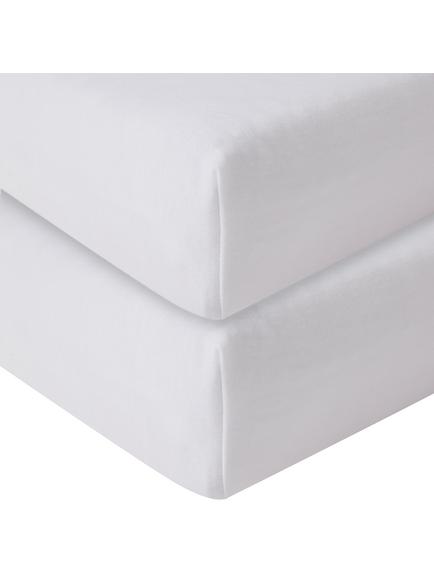 John Lewis GOTS Organic Cotton Fitted Baby Sheet, Pack of 2, White