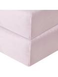 John Lewis Baby GOTS Organic Cotton Fitted Cotbed Sheet, Pack of 2, Pink