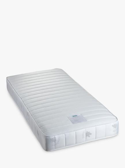 John Lewis 15cm Deep Open Spring Water Resistant Kids' Mattress, Medium, Single, White