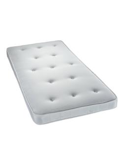 John Lewis 15cm Deep Open Spring Bunk Bed Kids' Mattress, Medium, Single, White