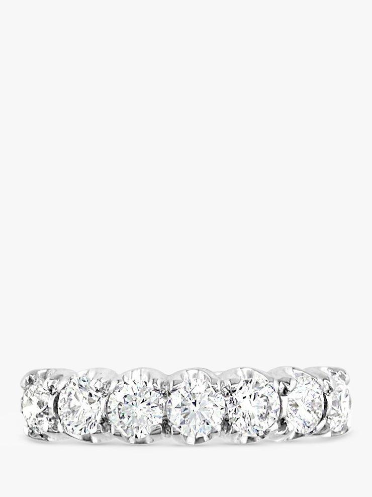 Product image 1 of 3, which shows E.W Adams 1.06ct Platinum Diamond Half Eternity Ring, N
