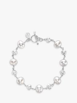 Dower & Hall Sterling Silver Pearlicious Pearl Nugget Bracelet, Silver/White