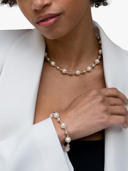 Dower & Hall Sterling Silver Pearlicious Pearl Nugget Bracelet - view 2, Silver/White