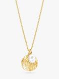 Dower & Hall Pearlicious Disc and Pearl Pendant Necklace