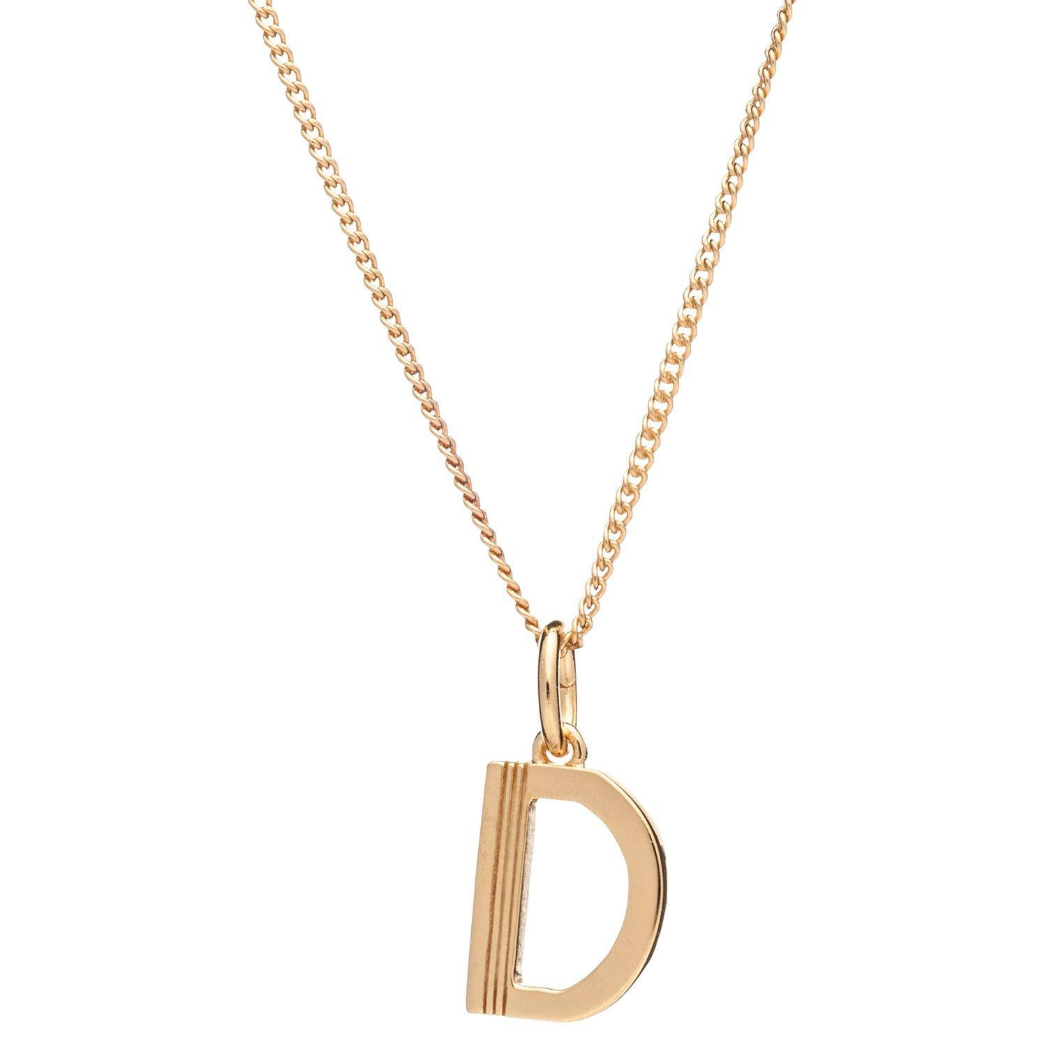 Rachel Jackson London Initial Pendant Necklace, D