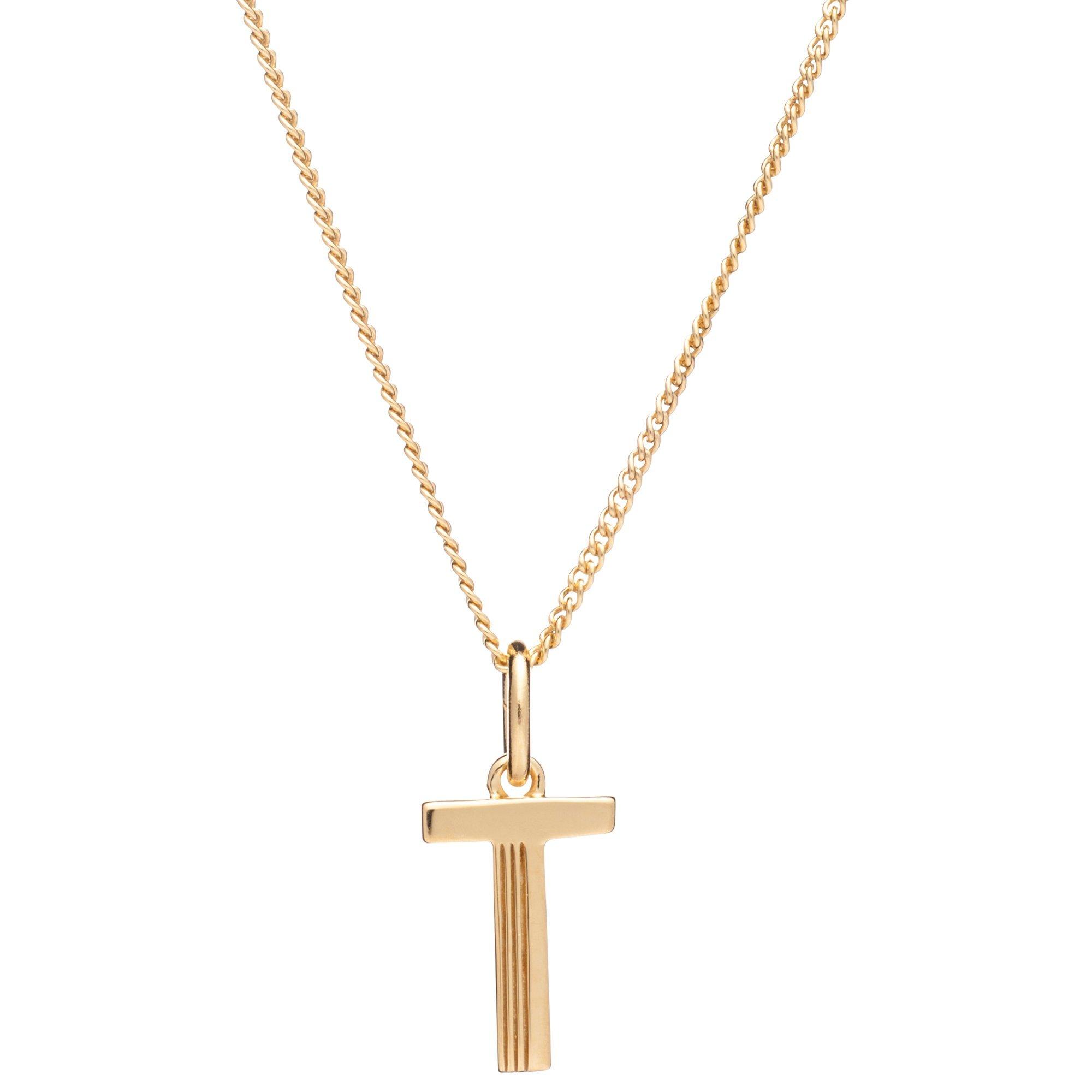 Rachel Jackson London Initial Pendant Necklace, T