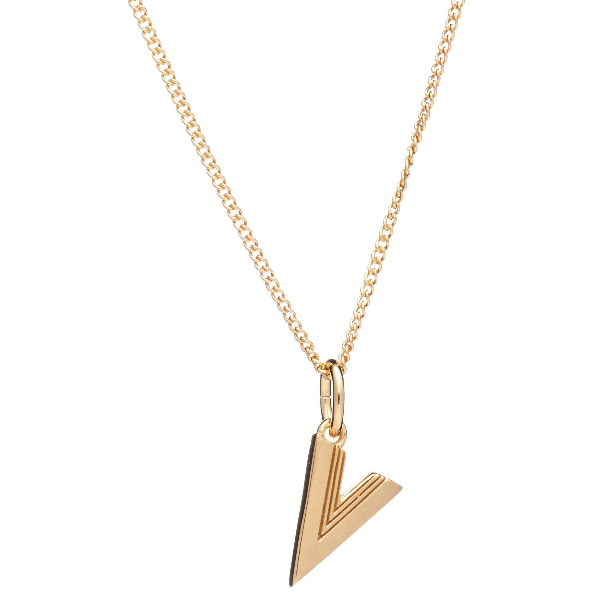 Rachel Jackson London Initial Pendant Necklace, V