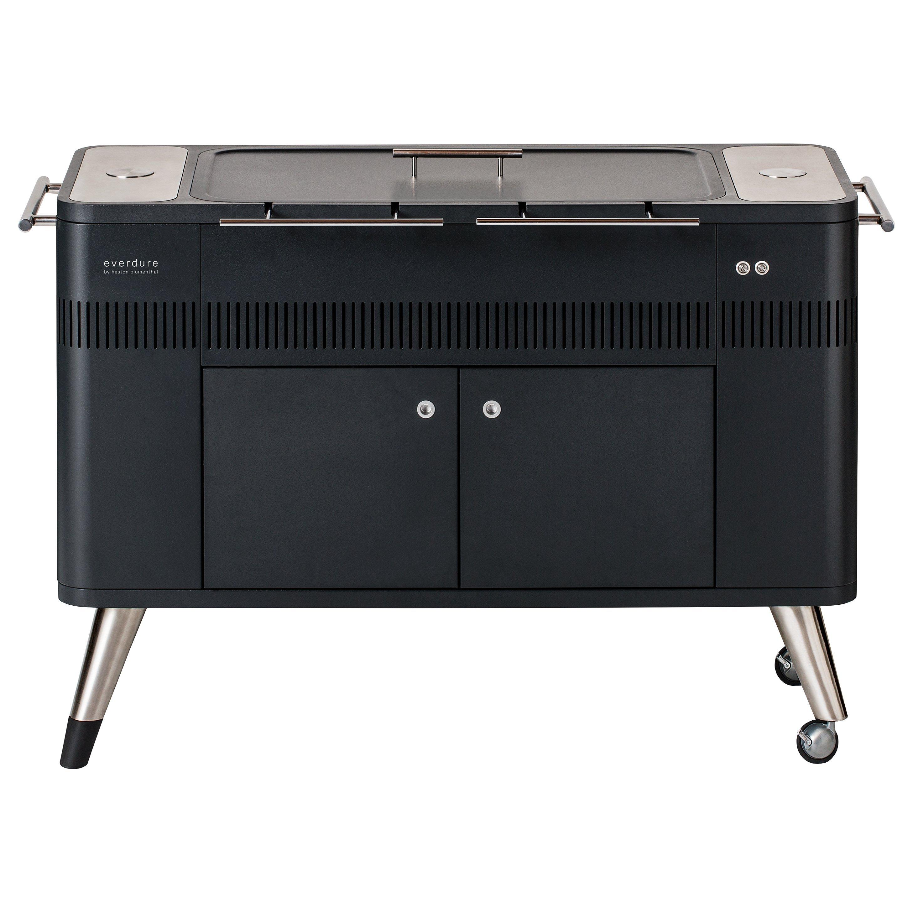 Everdure By Heston Blumenthal HUB Electric Ignition Charcoal BBQ & Cover, Graphite