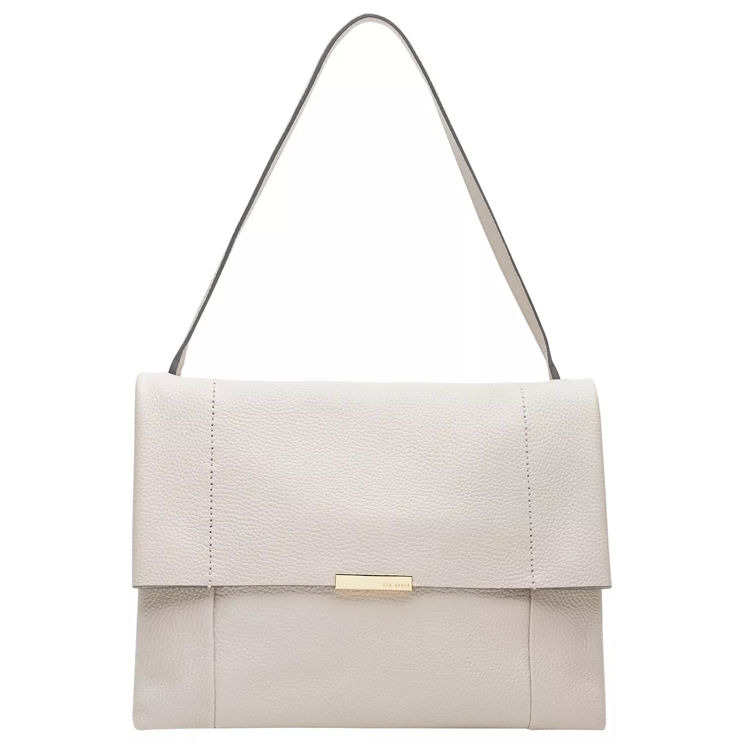 Ted Baker Proter Leather Shoulder Bag Light Grey