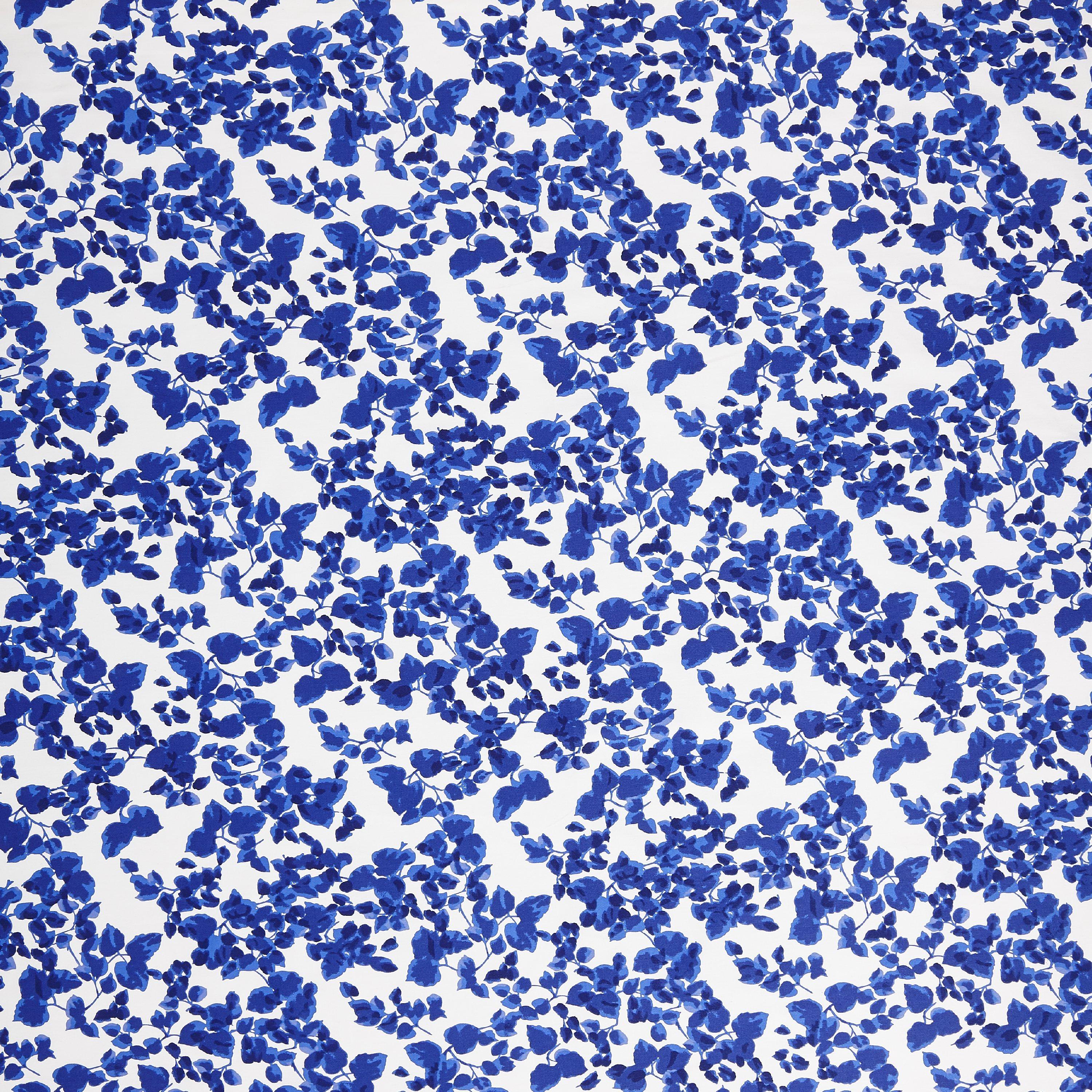 Viscount Textiles Jardin Leaf Print Fabric, Blue