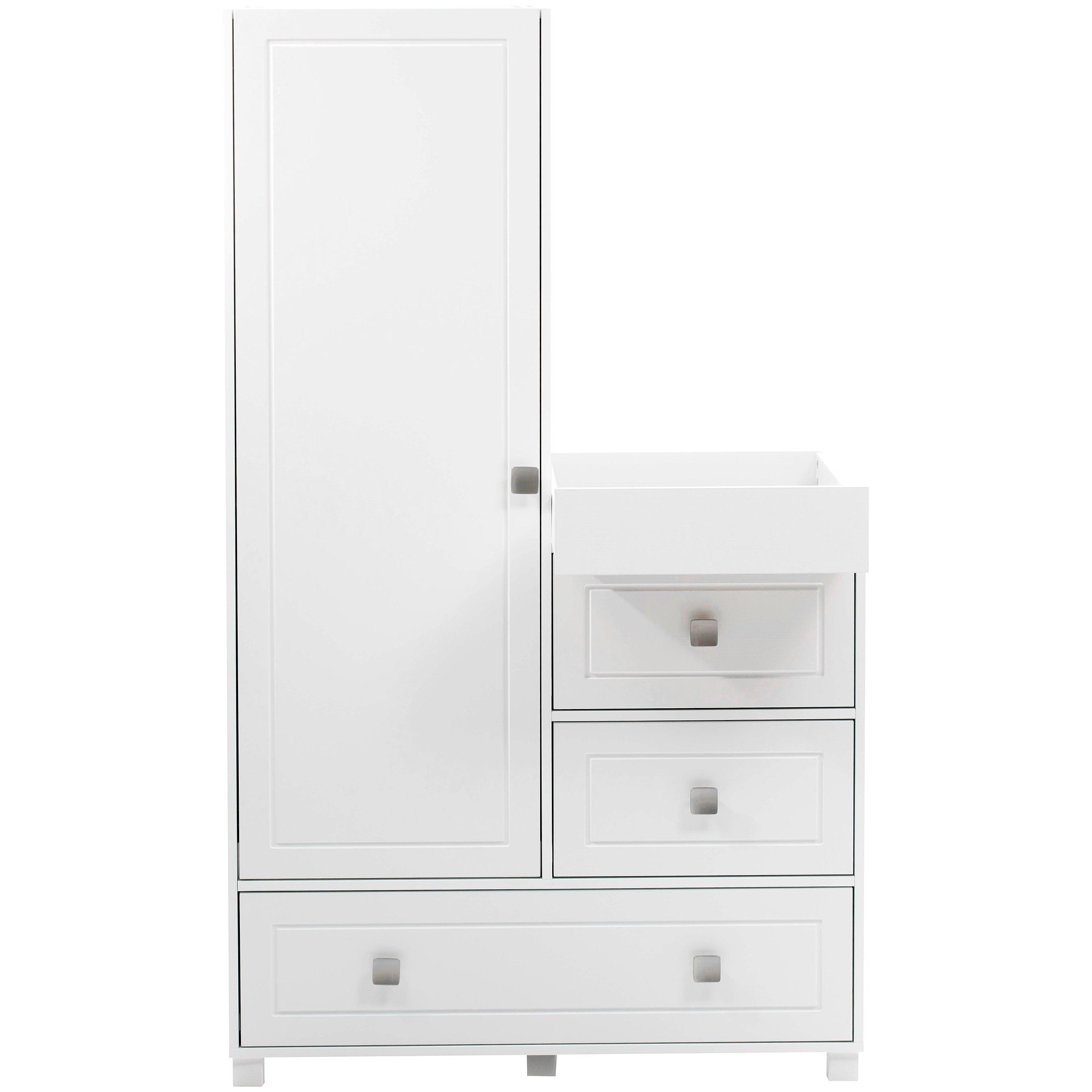 Silver Cross Soho Dresser and Wardrobe Set White