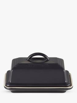 Le Creuset Stoneware Butter Dish - view 2, Satin Black