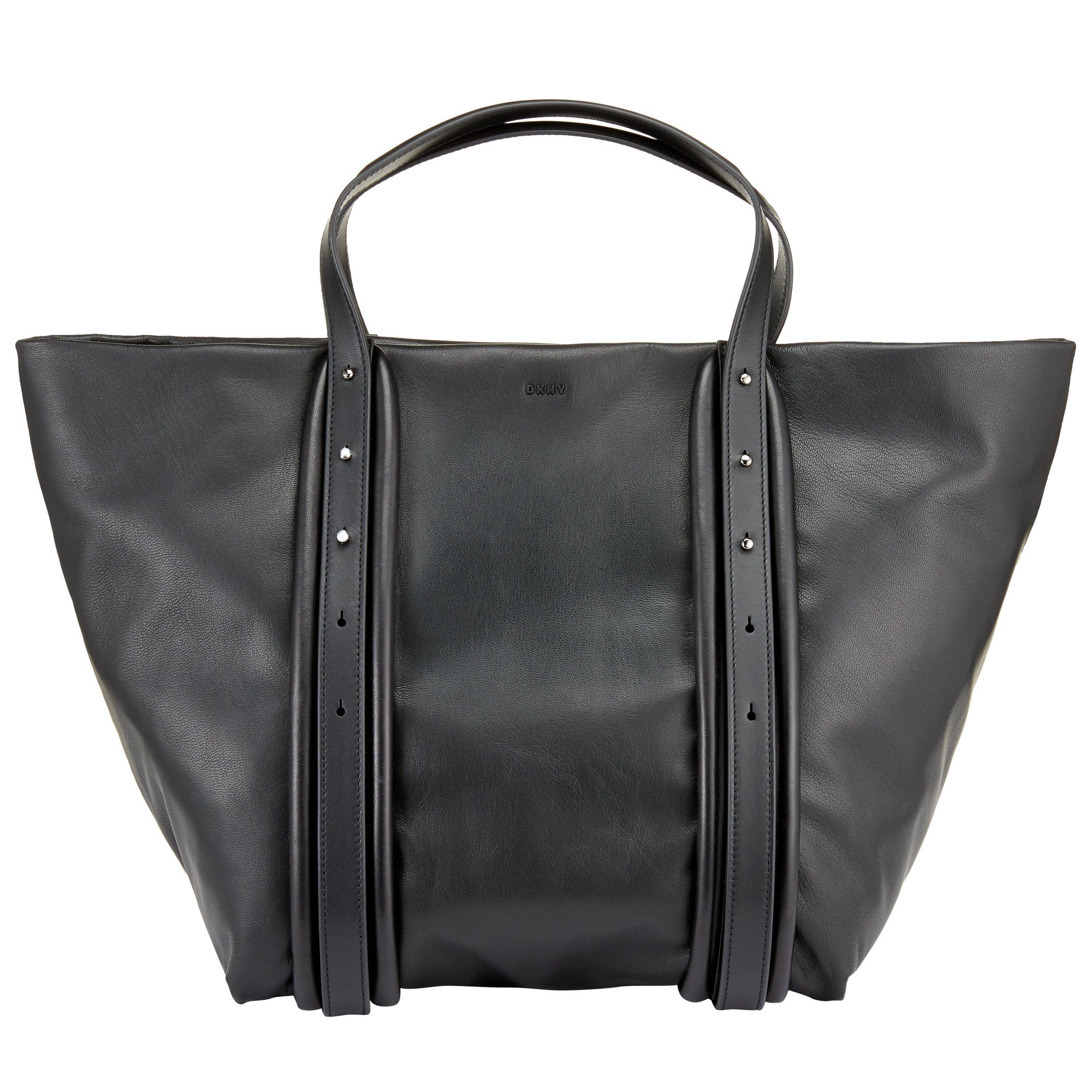 DKNY Item Hybrid Leather Large Tote Bag, Black